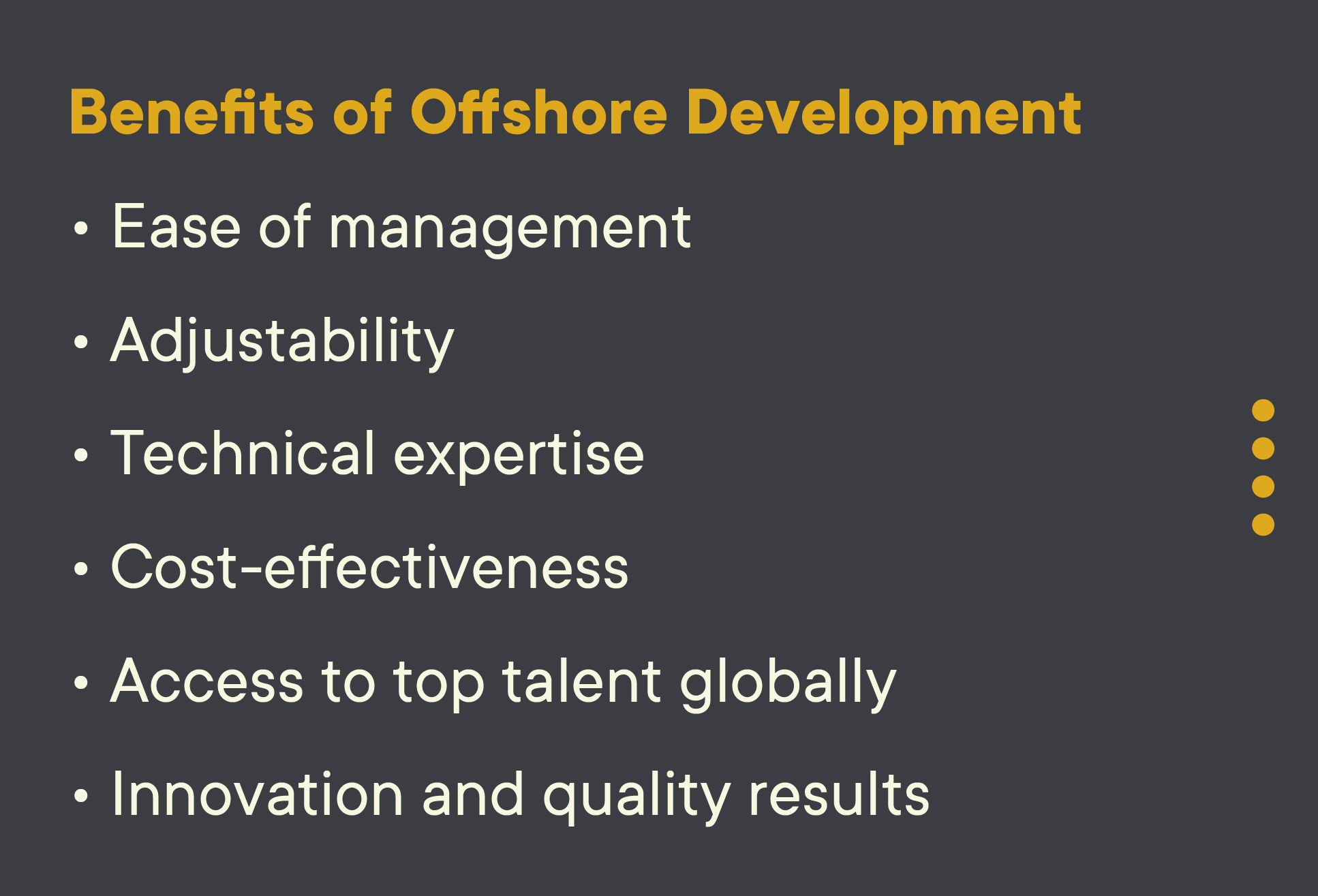 benefits of offshore software development
